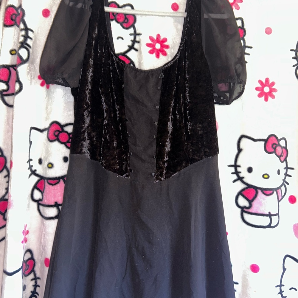 dELiA*s Black Velvet Corset Dress